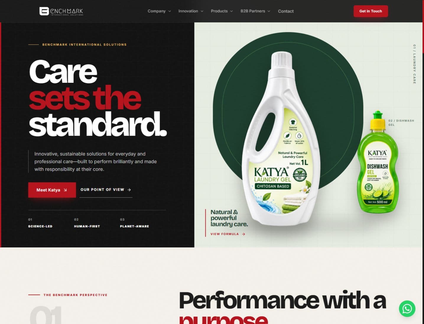Benchmark International Solutions homepage