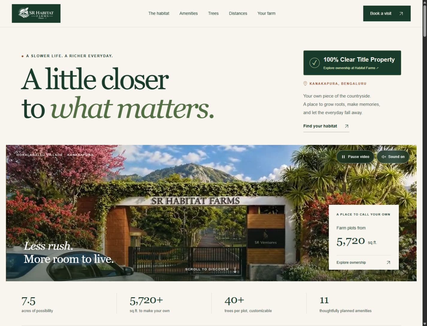 Habitat Farms homepage